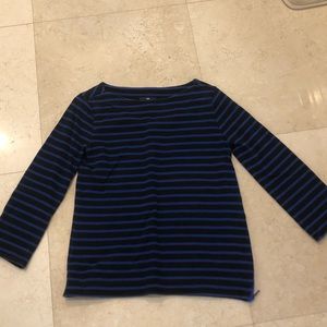 Striped Gap Zipper Top